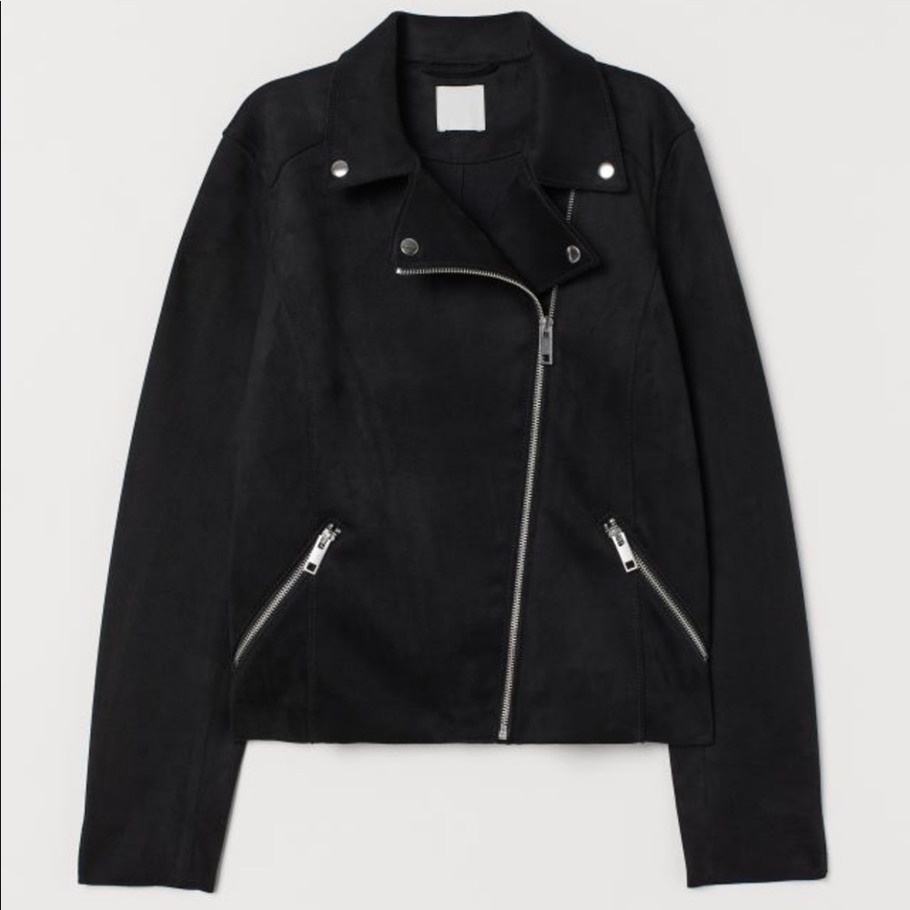 H&M Faux Suede Biker Jacket